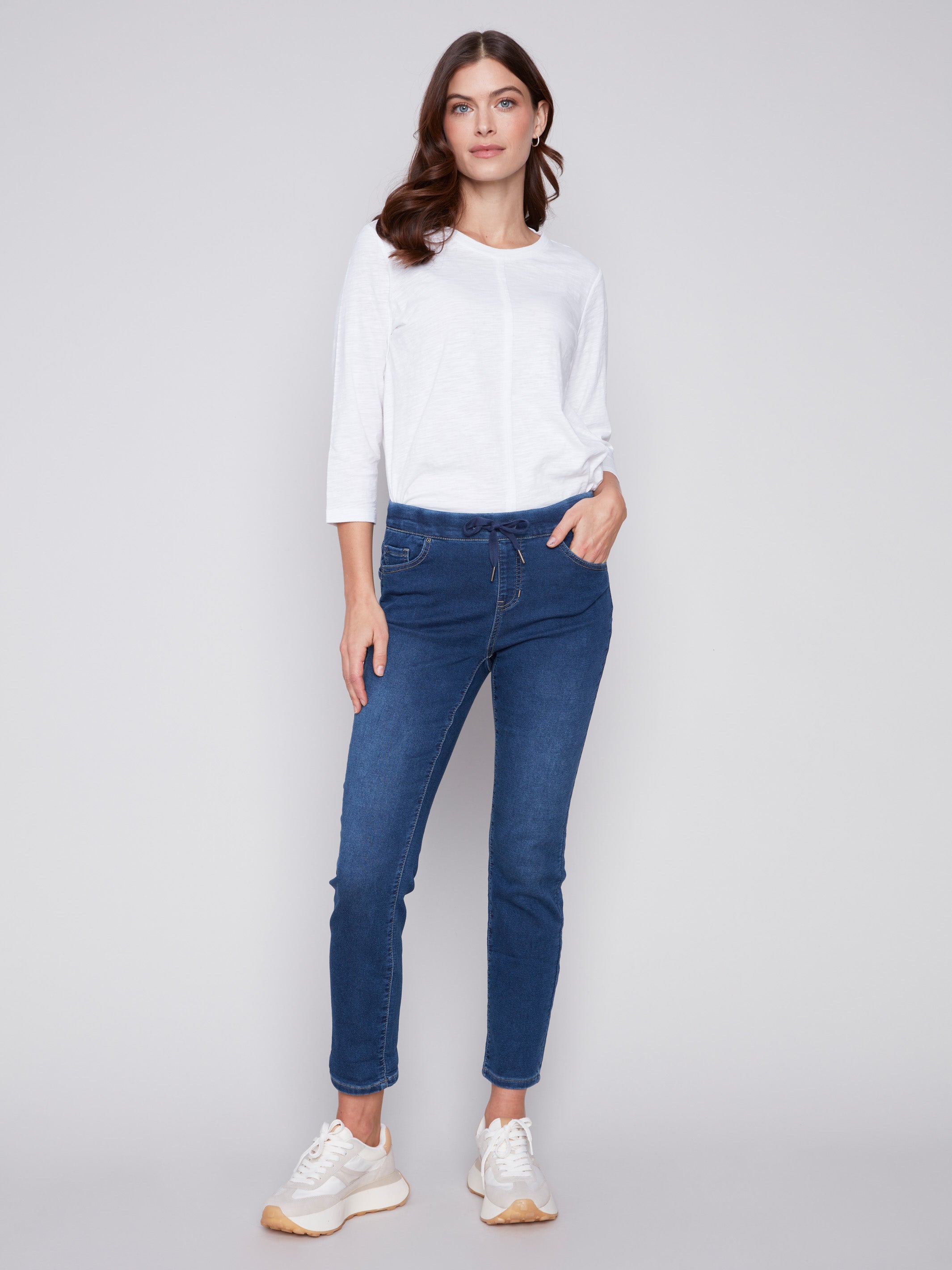 Regular Women Gray Denim Jogger, Elastic And String, Mid Rise at Rs  450/piece in New Delhi